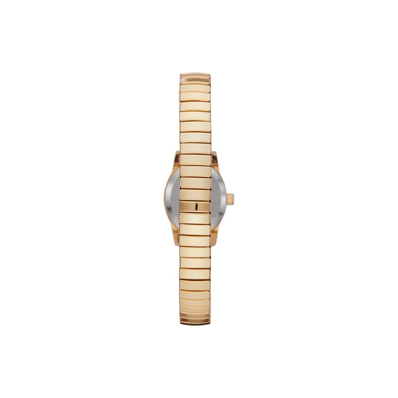 Women's Gold Tone Oval Wristwatch with Easy Read Dial and Expansion Band