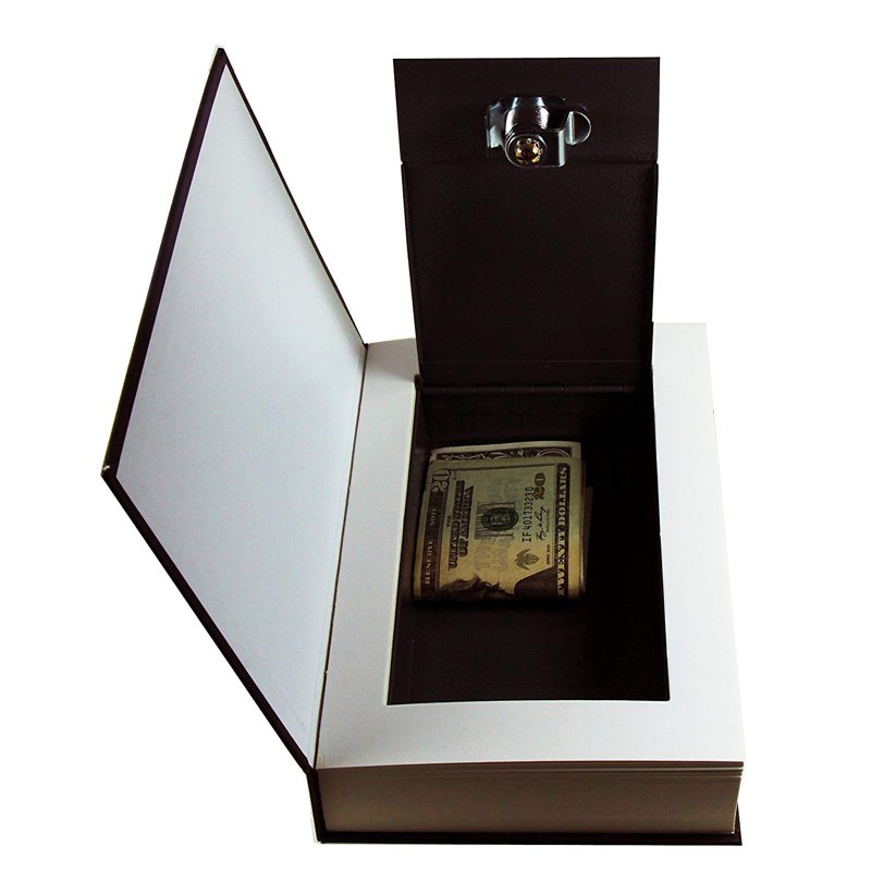 Hidden Book Safe with Key Lock - Disguised Safe for Cash Jewelry Passports