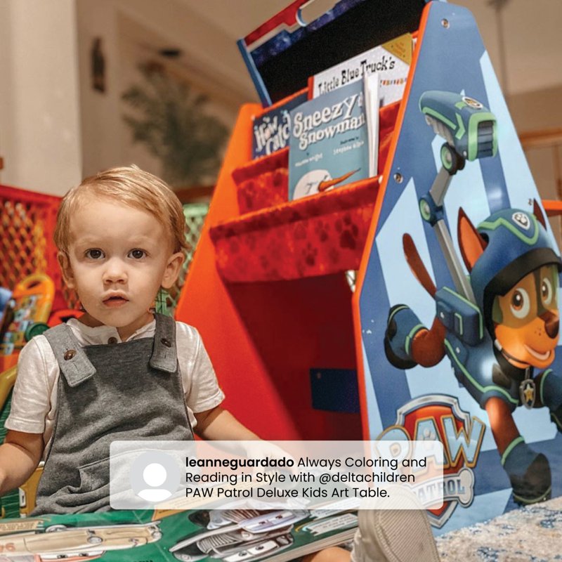 Kids Art Table with Easel, Storage & Toy Organizer - PAW Patrol Design