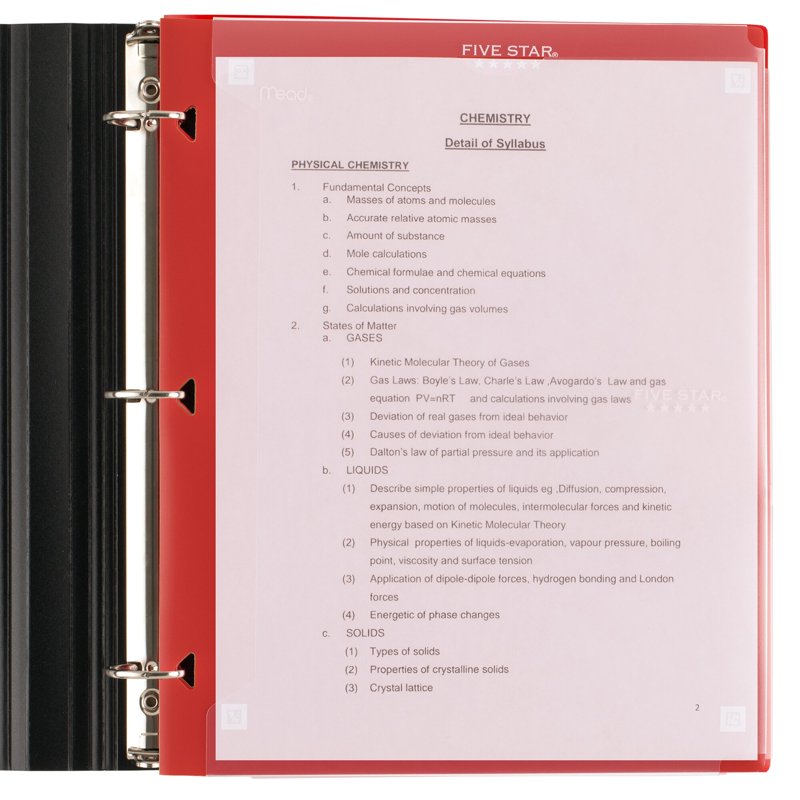 2-Pocket Plastic Folder Set with Study App Compatibility - Black Fire Red Green