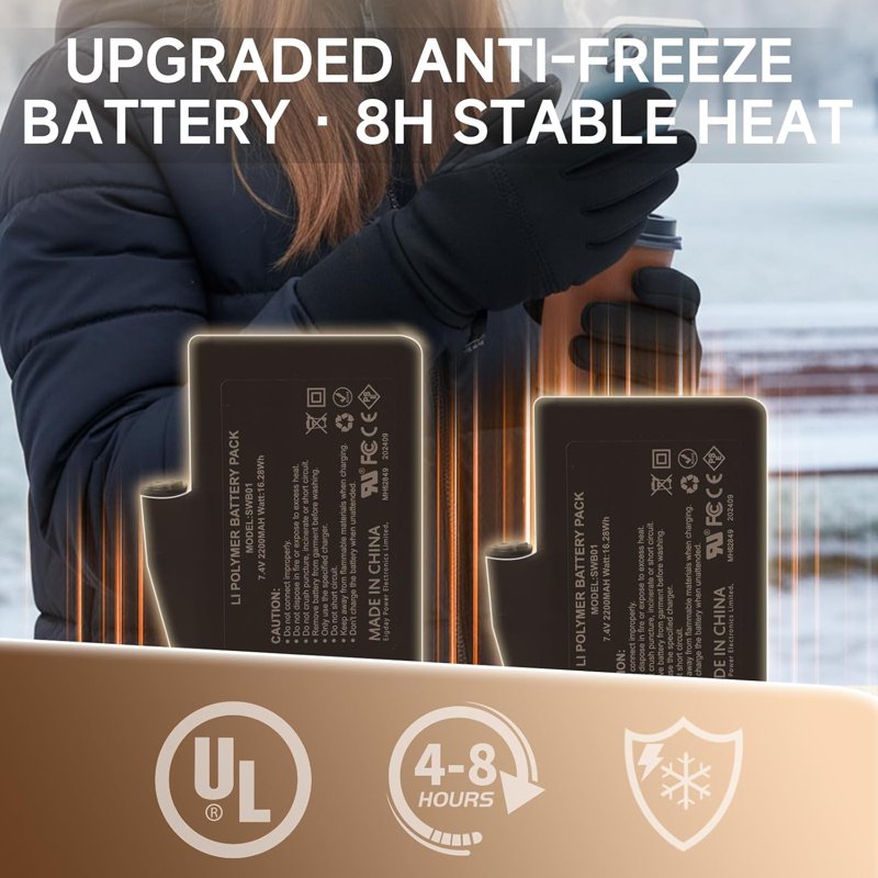 Rechargeable Heated Glove Liners for Men Women Winter Warmth Ski Snowboarding Hiking