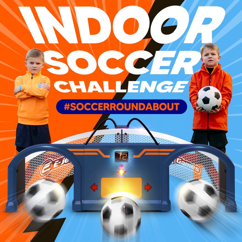 Soccer Trainer Ball Set with Interactive RoundAbout Arcade - Indoor Skill & Reflex Training