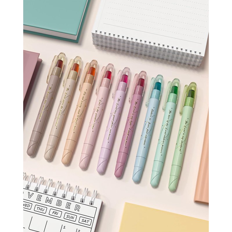 Bible Highlighters Set No Bleed 9 Colors Gel Highlighters for Scripture Study