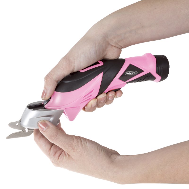 Cordless Power Scissors with 3.6V NiCad/Lithium-Ion Battery – Stalwart (Pink)