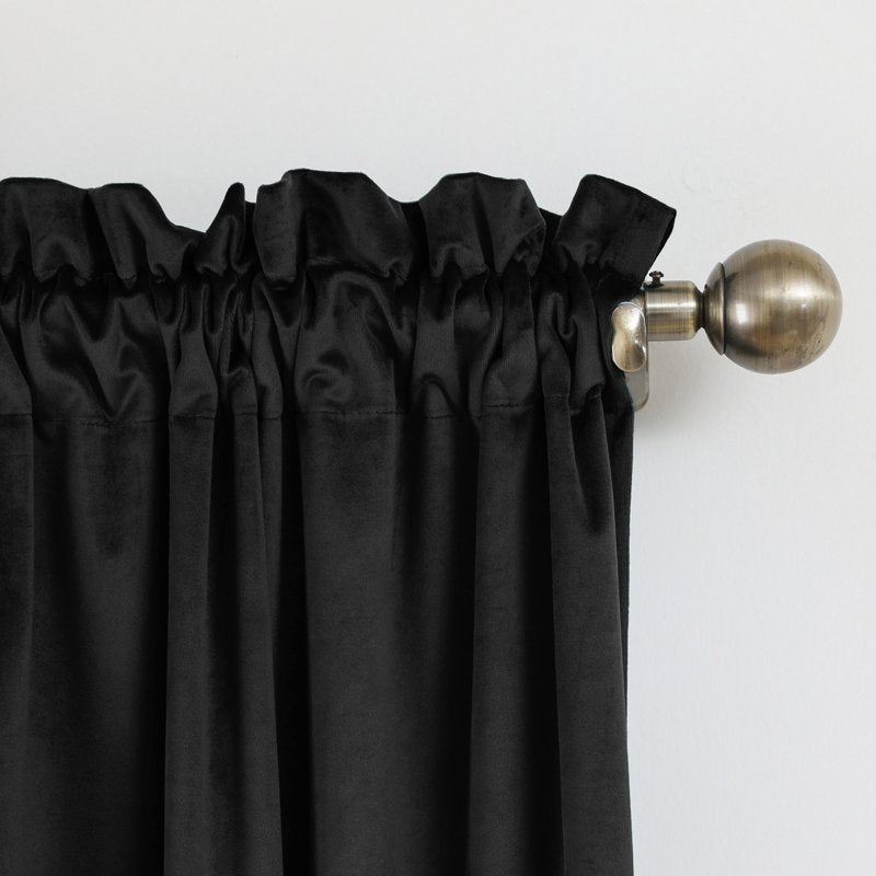 Pleasant Boulevard Velvet Curtain Panels - Light Blocking, Insulated, Rod Pocket Style