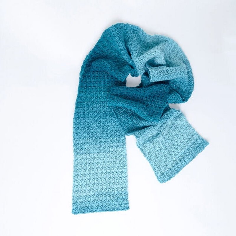Ombre Yarn - Deep Teal 100% Acrylic, Worsted Weight for Knitting & Crochet
