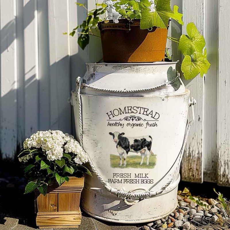 Farmhouse Rub-On Transfer Stickers for Furniture Crafts - 3 Sheets 6x12 Inches