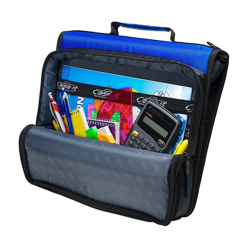 2-Inch Zipper Binder with Ring Storage for School & Office - Black