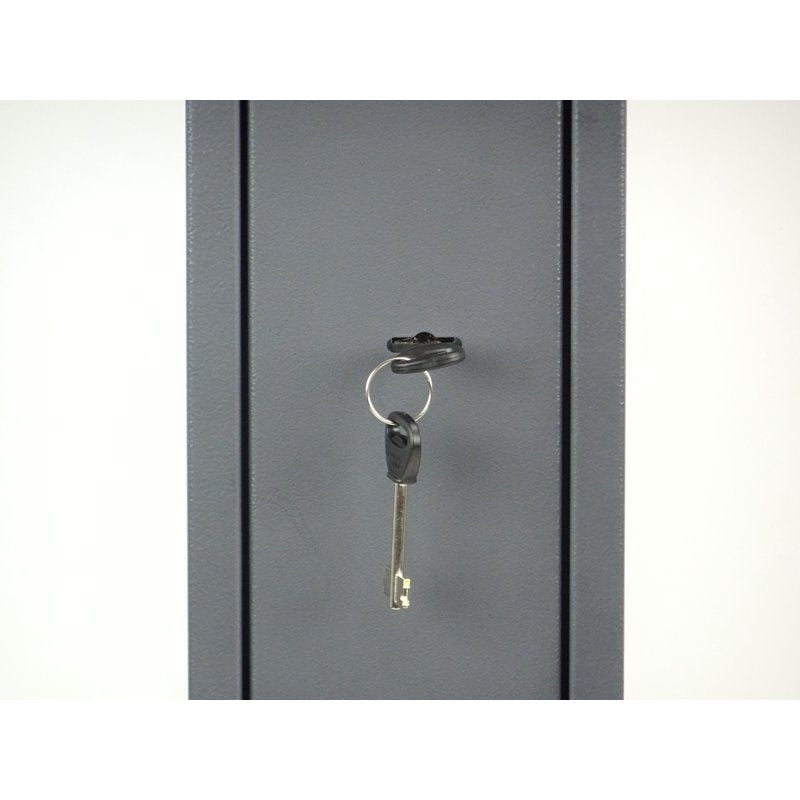 Long Rifle Gun Safe with Key Lock - 8x6.5x52 Metal Storage Cabinet
