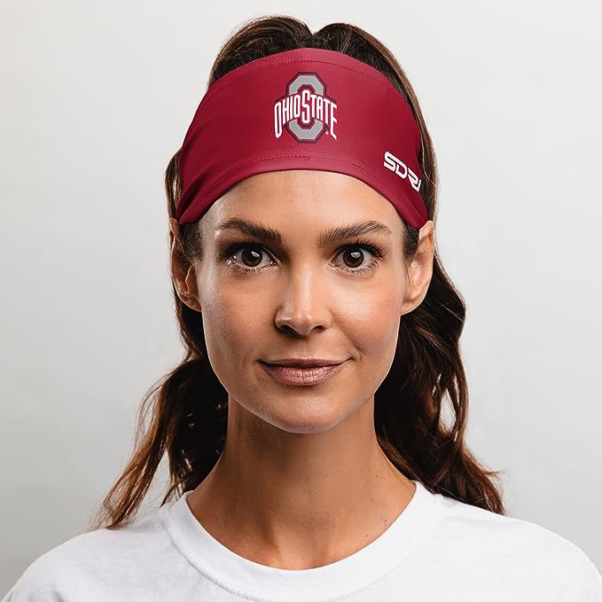 Ohio State Buckeyes College Headband - Tapered Sweatband for Game Day & Outdoor Sports