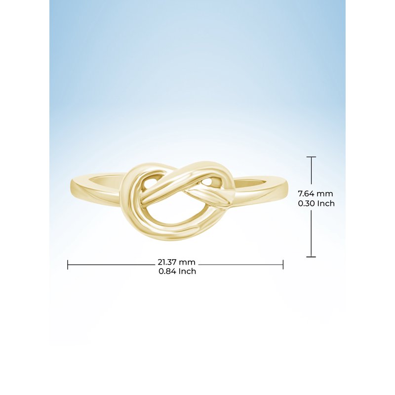 Gold Over Silver Love Knot Ring for Women – Friendship & Promise Jewelry