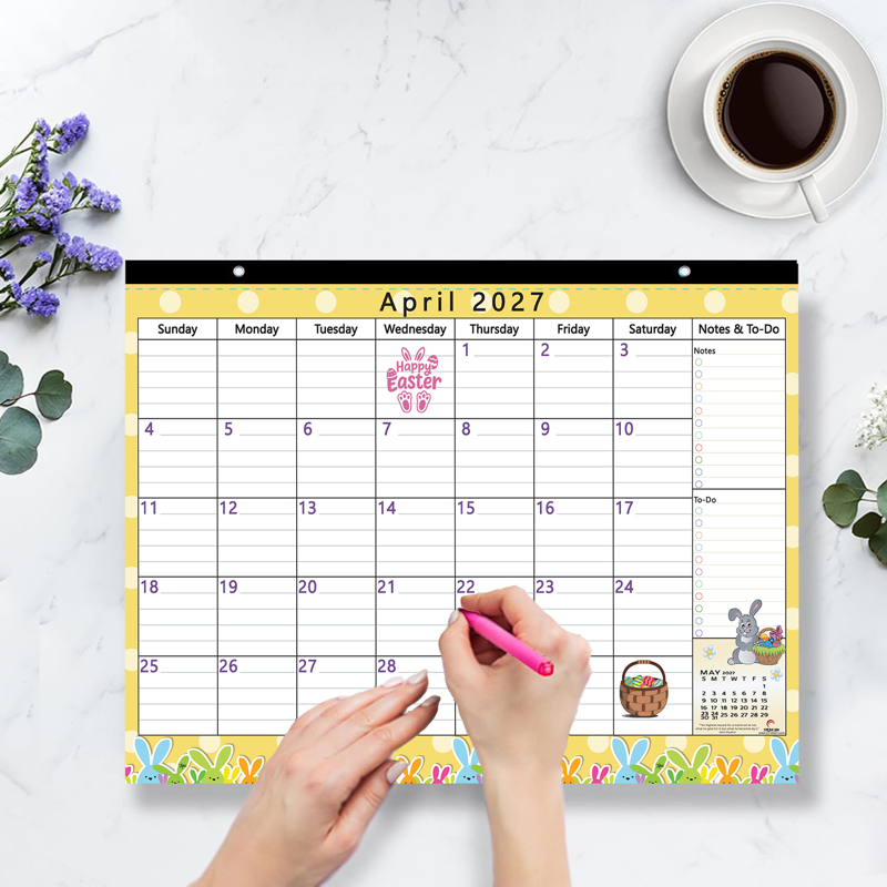 Magnetic Calendar 2027-2028 Large Monthly Planner for Refrigerator 17x12 Inches