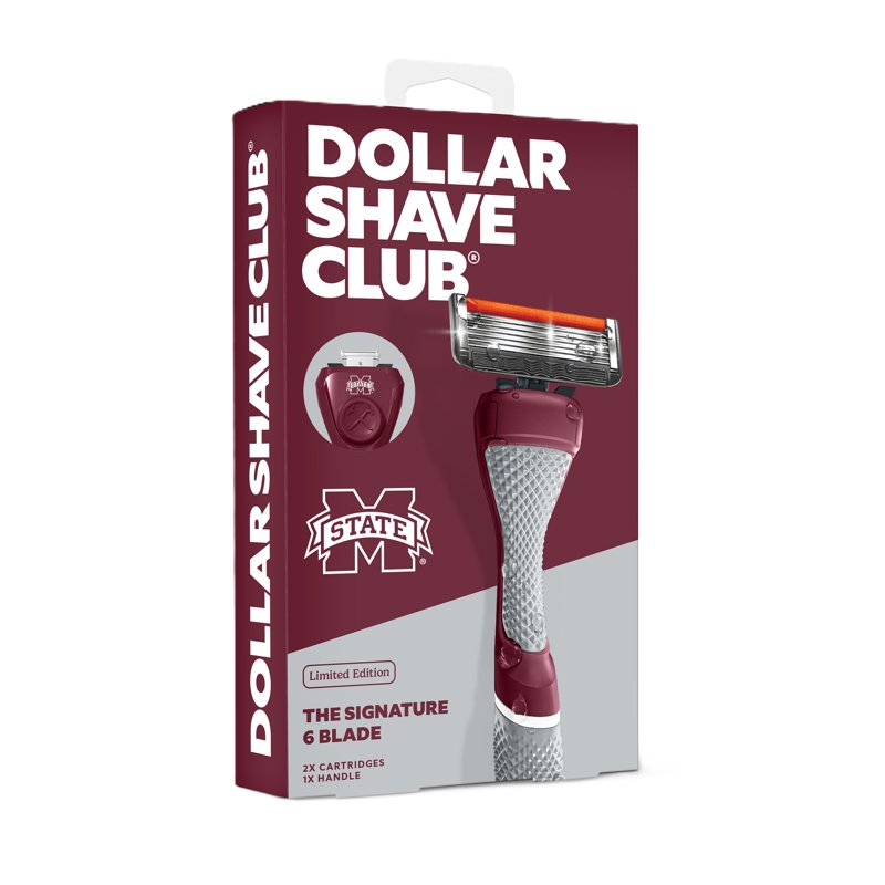 College 6-Blade Razor Starter Set with Custom Team Colors - Grooming Kit