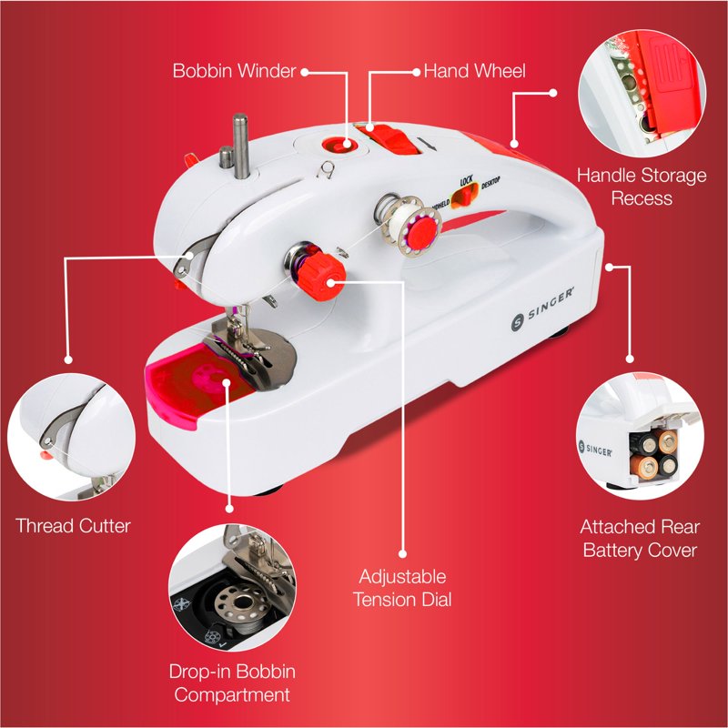 Cordless Handheld Sewing Machine for Repairs - Portable Mending Tool