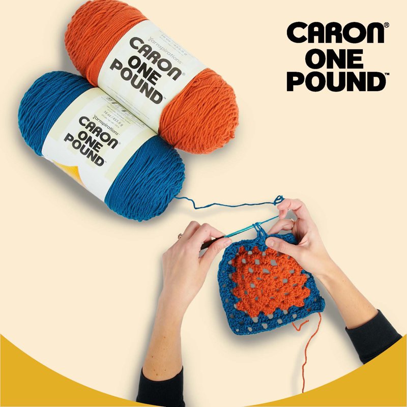 Medium Acrylic Yarn - Worsted Weight, 16oz, 812 Yards, White, 2-Pack
