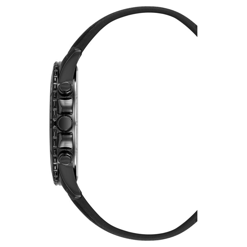 Men's Casual Black Watch with Alloy Case and Black PU Strap