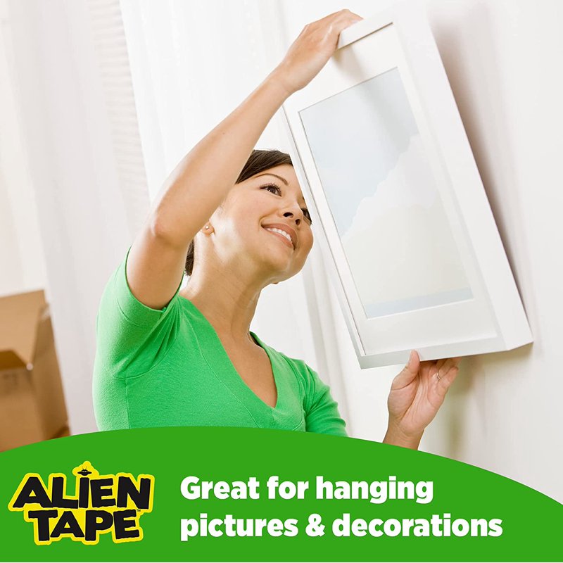 Reusable Double Sided Mounting Tape - Transparent Adhesive Strips for Indoor & Outdoor Use, 48 Pcs