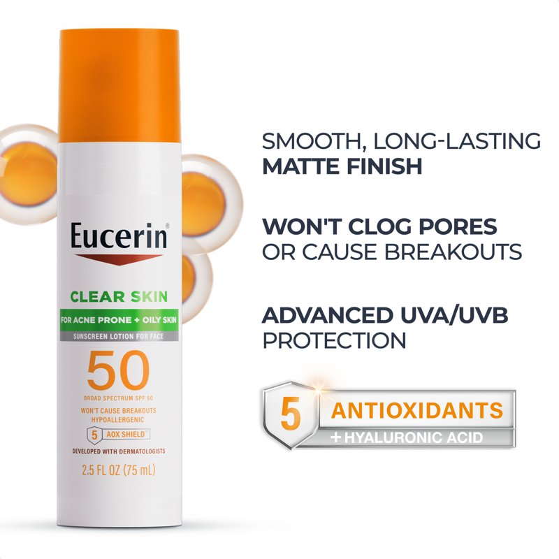 SPF 50 Face Sunscreen Lotion for Oily Skin - Non-Greasy, Matte Finish