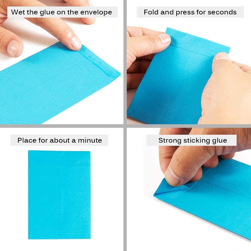 Self-Adhesive Small Envelopes Pack for Seeds Coins Stamps Storage 200 Pack