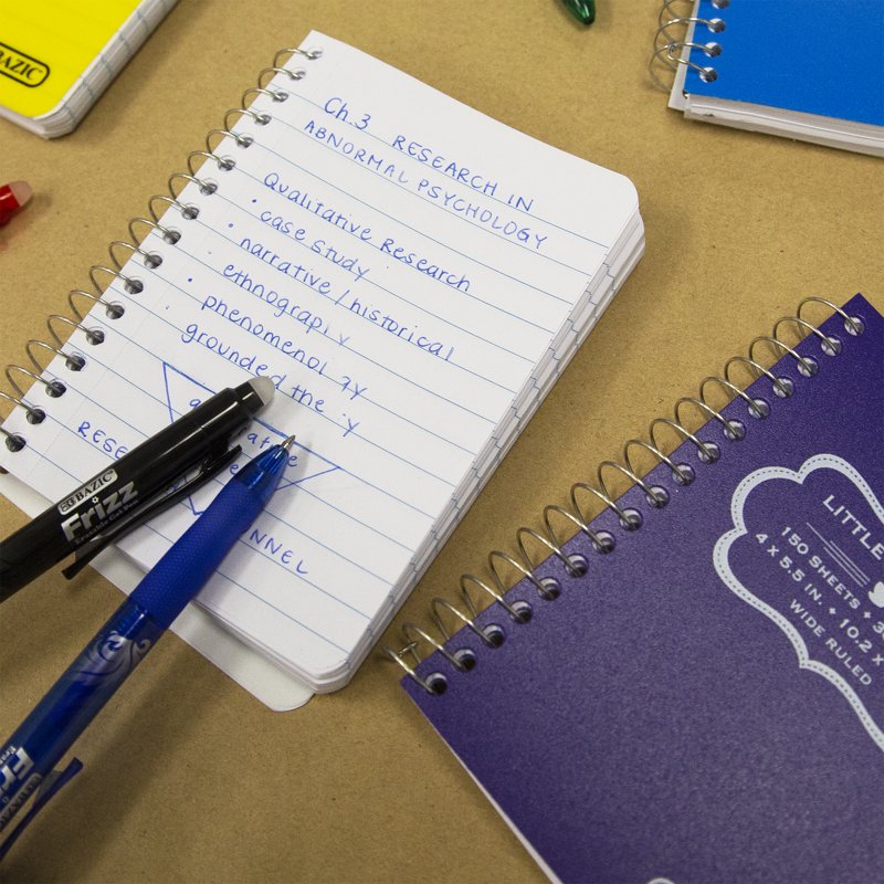 Poly Cover Spiral Fat Notebook - Wide-Ruled, 150 Sheets, Multiple Sizes