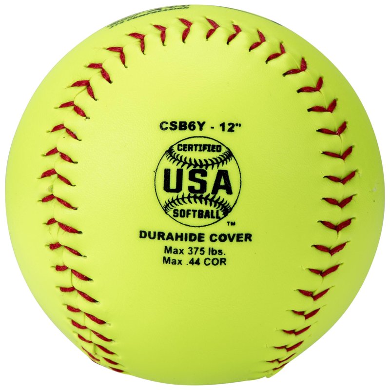 12 Pack Slowpitch Softballs - ASA Approved 12" Softballs with Durahide Cover