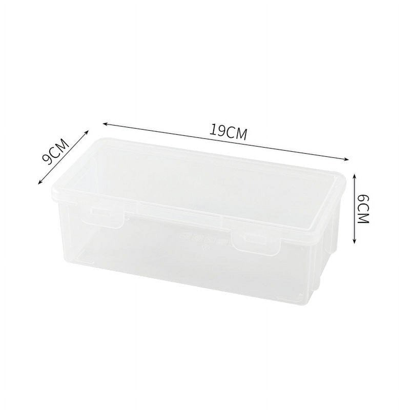 Large Transparent Plastic Pencil Box with Locking Lid & Handle - Space-Saving Organizer