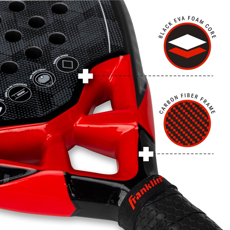 Fiberglass Padel Racket with Foam Core - Lightweight Tennis Paddle for Control