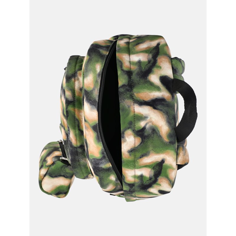 Girl's Cargo Backpack with Pouch - Trendy Camo & Patch Styles