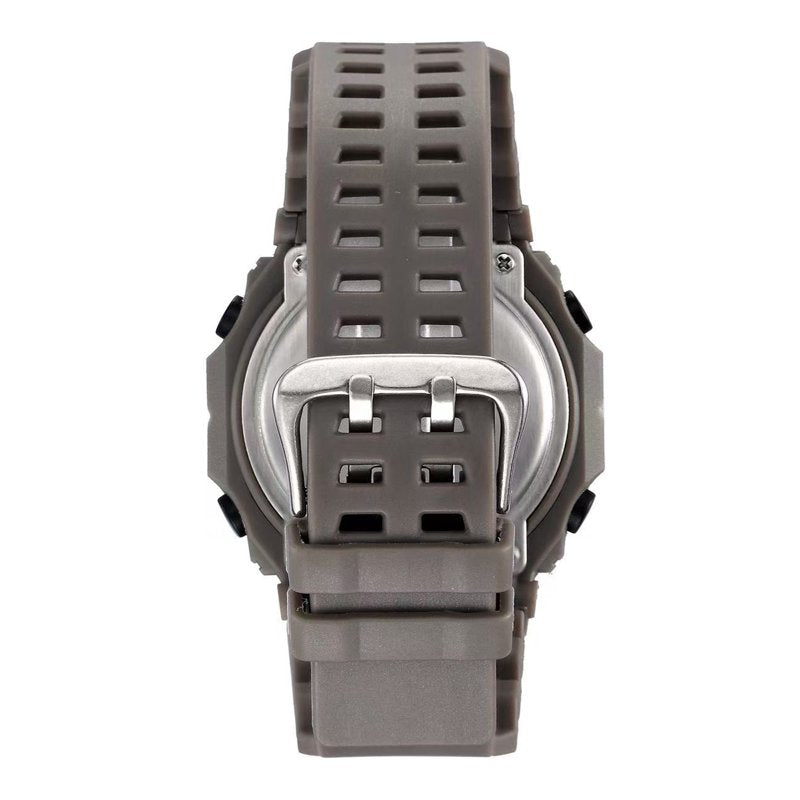Men's Digital Sport Wristwatch with Plastic Strap, Water Resistant 50m