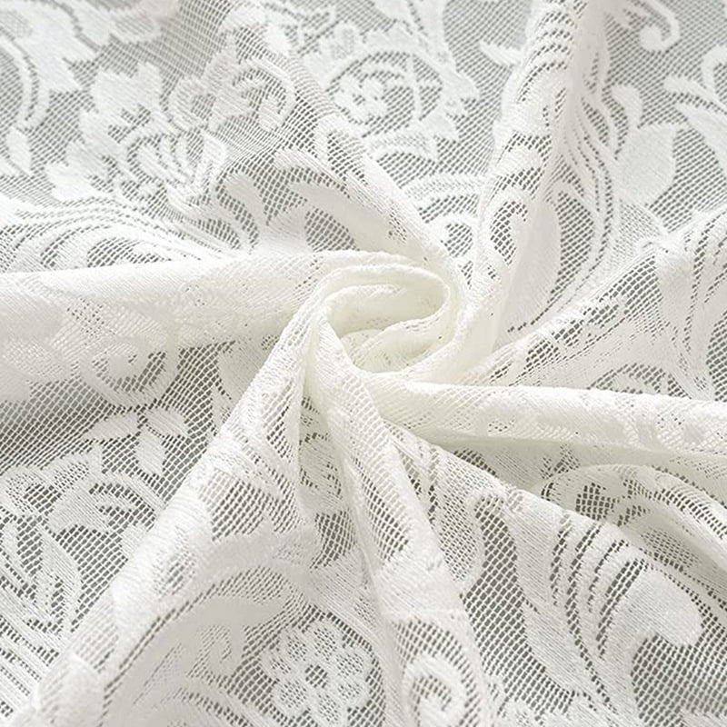 Sheer Window Curtain Panel - Light & Airy Privacy Cover for Bedroom & Living Room 78x55in