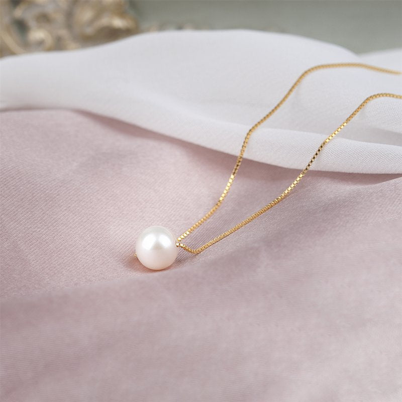 Sterling Silver Pearl Necklace Christmas Gifts for Mom Grandma Mother-in-Law