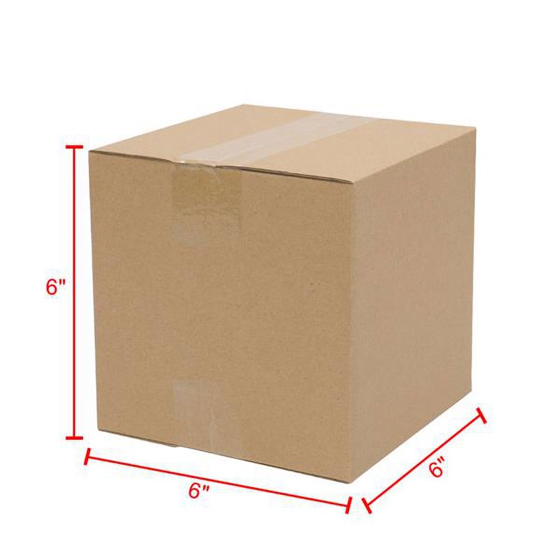 6x6x6 Inch Yellow Corrugated Shipping & Storage Boxes - Bulk Pack of 100