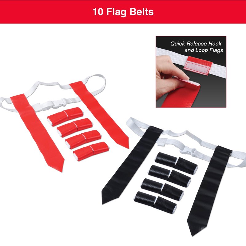 Flag Football Set with Belts Pylons & Accessories for Youth Practice
