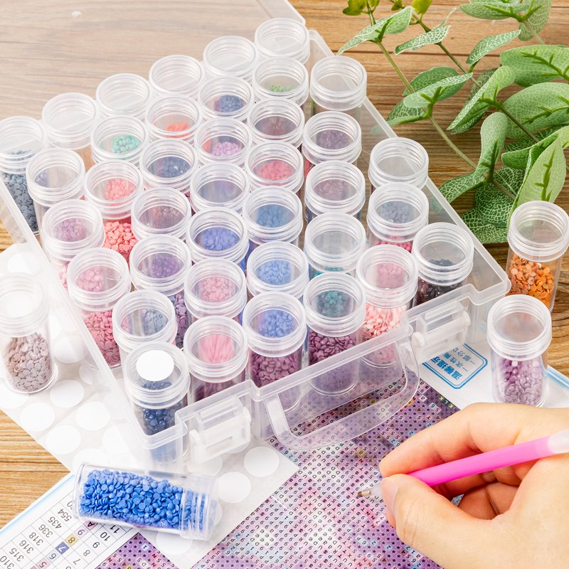 Bead Organizer with 42 Grid Storage Compartments for Jewelry and Craft Supplies