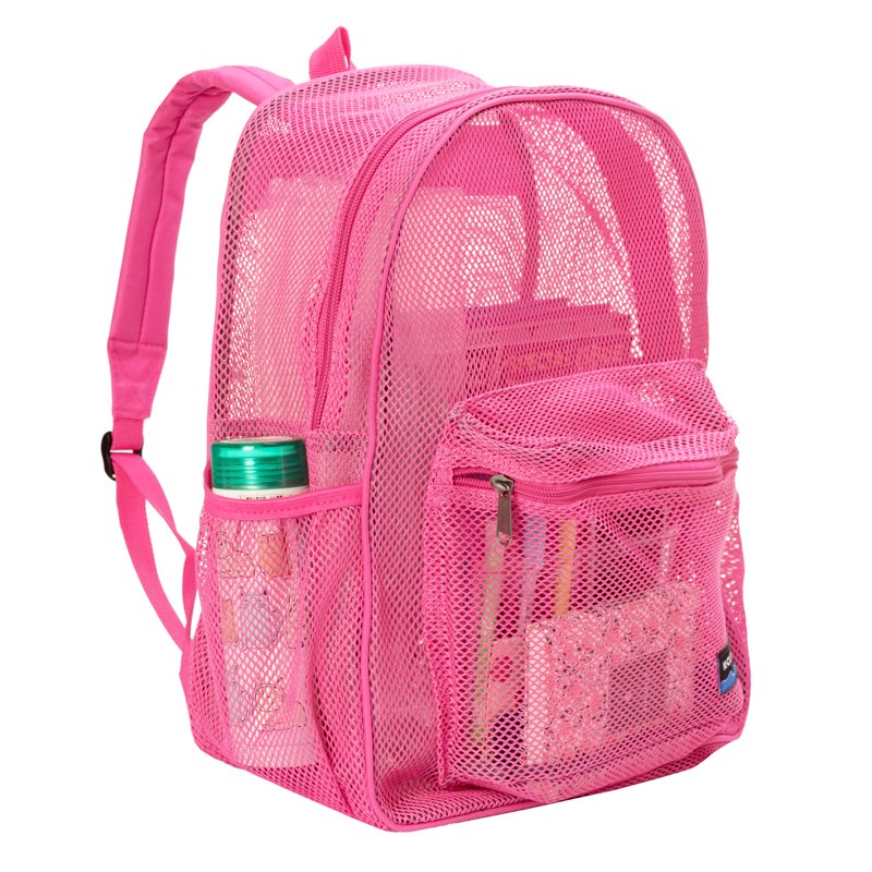 Heavy Duty Mesh Backpack for School & Gym - Transparent Student Bookbag