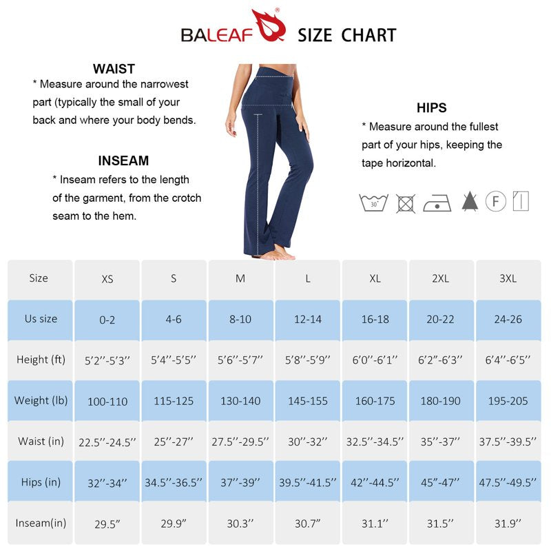 High Waist Cotton Bootcut Yoga Pants with Pockets - Comfy Flare Workout Pants