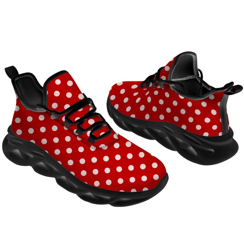 Women's Running Shoes Polka Dot Sneakers Lightweight Breathable Sport Shoes