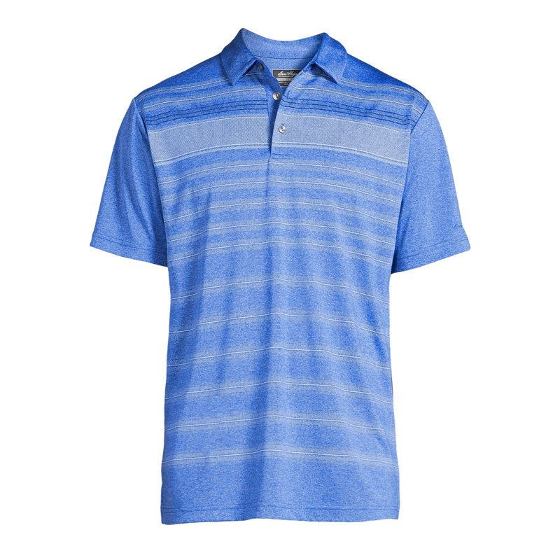 Ben Hogan Men’s Performance Short Sleeve Printed Golf Polo Shirt - Blue Stacked, 3XL