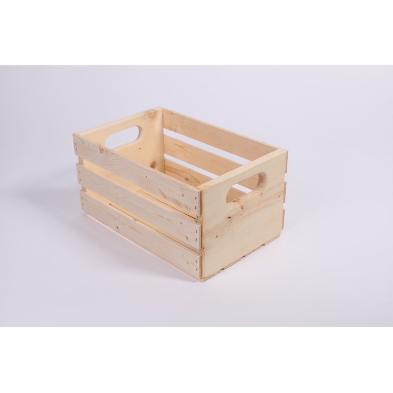 Medium Wooden Storage Crate for Organization and DIY Projects