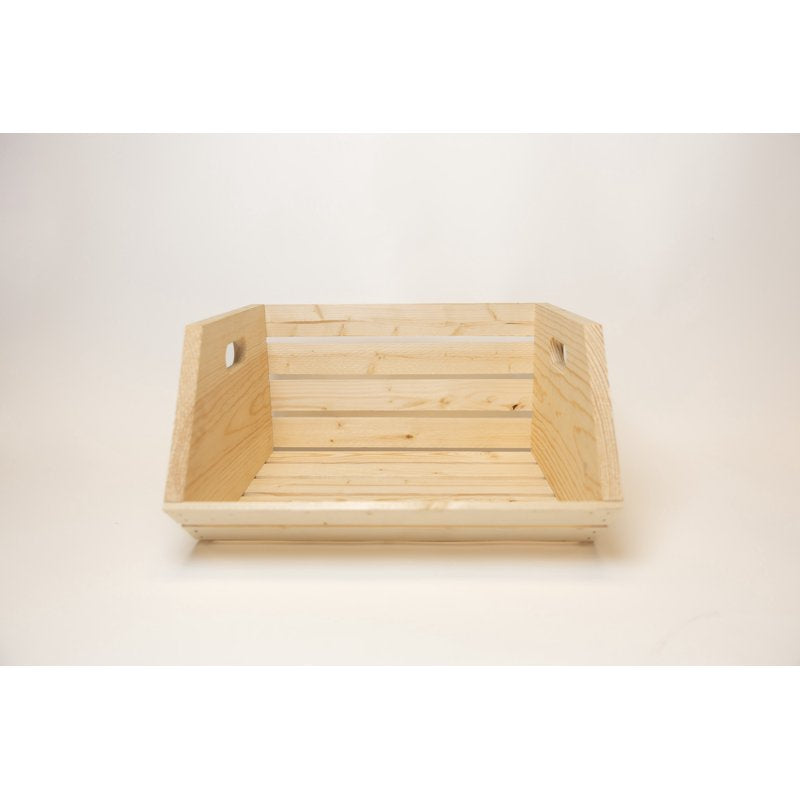 Open Front Wooden Storage Crate 17.5x15.25x9.5 Inches - Eco-Friendly Durable Organizer