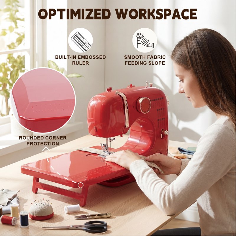 Mini Sewing Machine with 16 Stitches Portable Electric for Beginners Home DIY