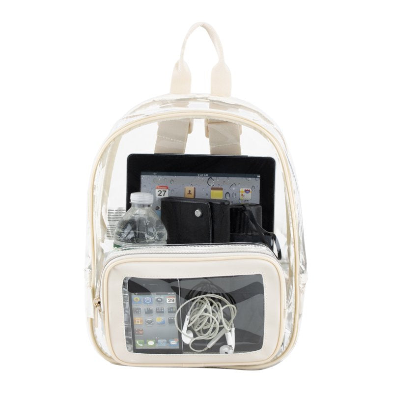Clear Fashion Dome Backpack with Frameless Design and Adjustable Straps