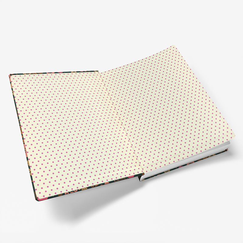 Large Floral Journal 8x10 Inch Hardcover Notebook with 200 College-Ruled Pages