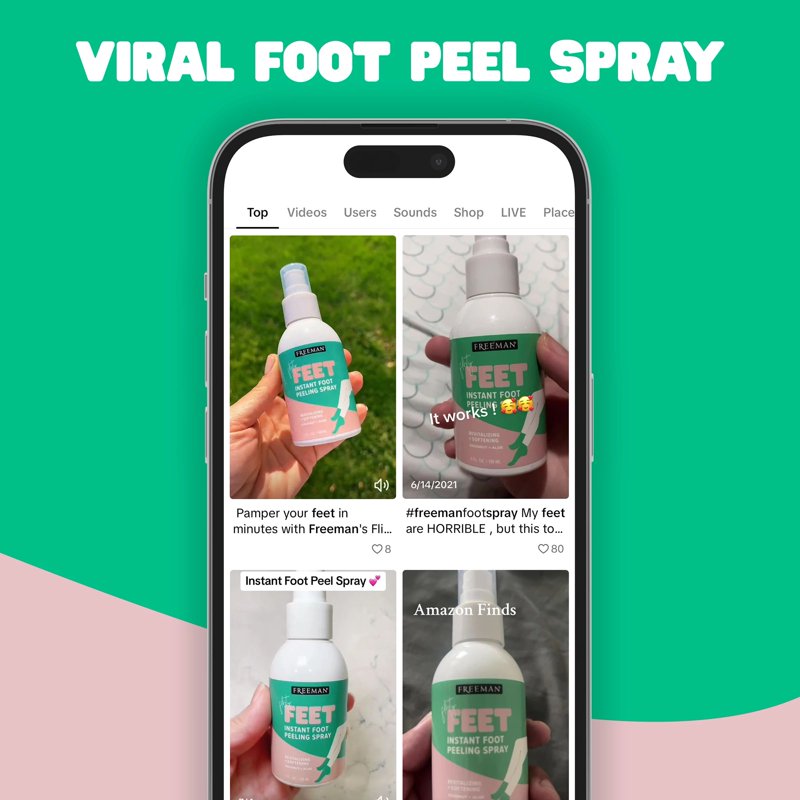 Freeman Softening & Peeling Foot Spray with Coconut & Aloe - 12 Pack, 4 fl oz