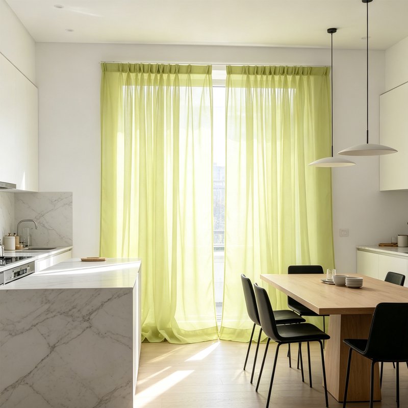 Semi-Sheer Lightweight Curtains for Living Room & Bedroom - 78 Inch Length