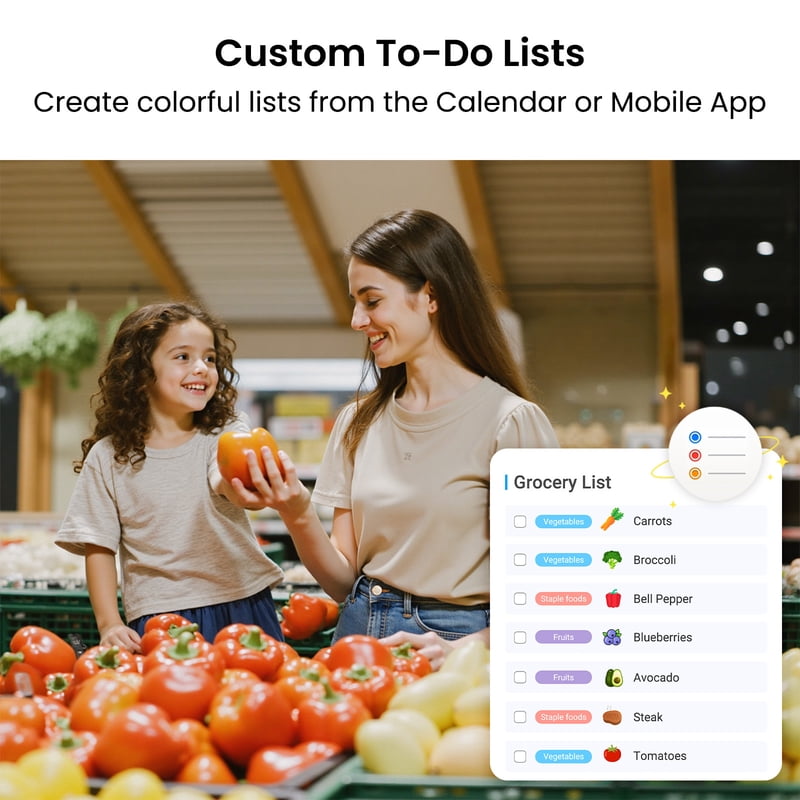 Digital Family Wall Calendar & Meal Planner with Touchscreen - 15.6 Inch Dual-Mode Smart Board