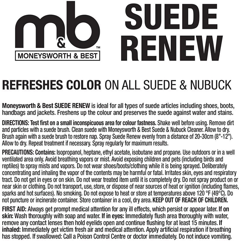 Suede & Nubuck Color Spray Conditioner for Shoes & Boots - Black, 5.6 oz