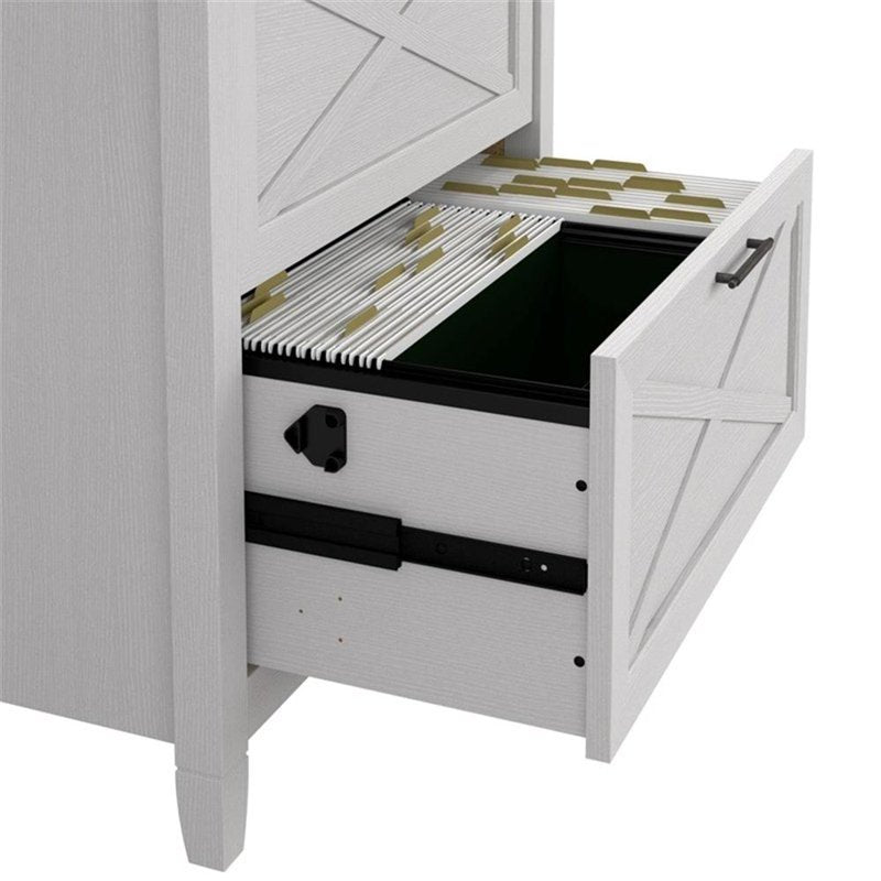 2 Drawer Wood File Cabinet - Lateral Storage for Home Office or Living Room