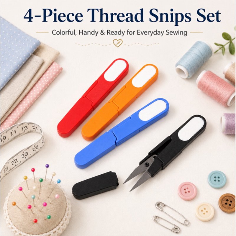 Small Craft Scissors Set with Safety Covers - Yarn, Sewing & Cross Stitch