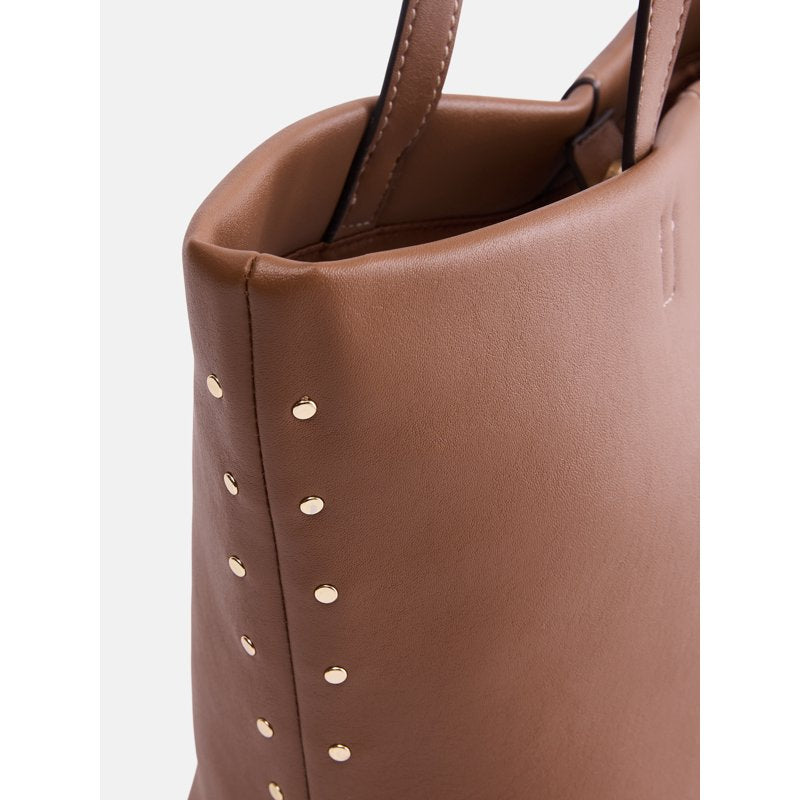 Women's Tote Handbag with Studded Grommet Detail - Stylish & Functional